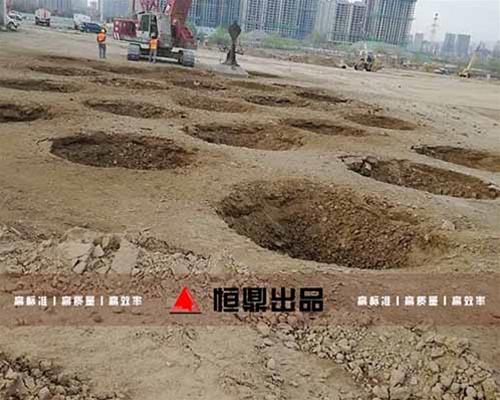 大同市開源街御河橋強夯工程接近尾聲